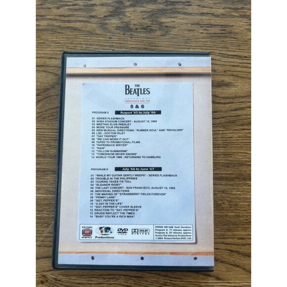 The Beatles Anthology 1993 DVD Directors Cut Vol 5 6 Music Documentary Pre-Owned - Picture 3 of 3